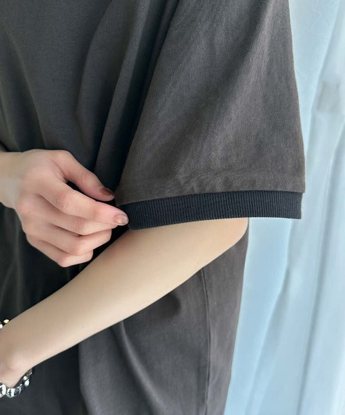 ゆるっとカジュアルに。半袖リンガーフロッキーテニスTシャツ ce1020214
