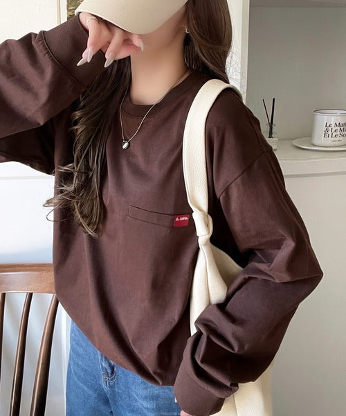 《JaVa ジャバコラボ》シンプルなのに格上げ。綿100％シルケット素材裾ドロストオーバーサイズTシャツ jv1050157