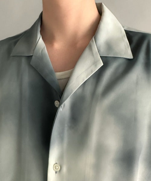 Oversized Drape Half Sleeve Shirt/総柄プリントオーバーサイズドレープ半袖シャツ co1150014