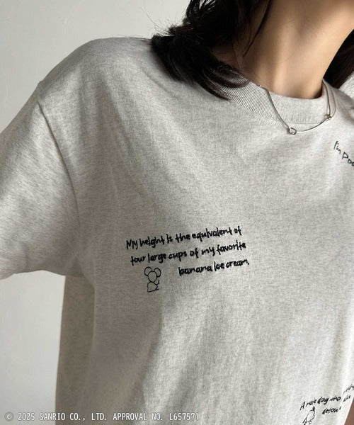 【Sanrio characters/サンリオキャラクターズ】綿100％!かわいい魅力サンリオキャラクターズ刺繍半袖Tシャツ ce1330035