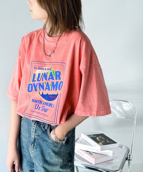 《JaVa ジャバコラボ》キャッチーな大人Tee。綿100%ピグメントロゴビッグTシャツ jv1029024