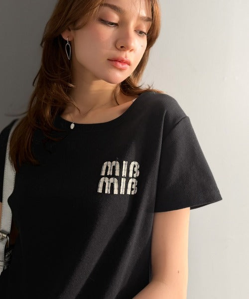 【mily bilet】スタイルよく、着心地いい。絶対使えるシンプルT♪ワッペンコンパクトTシャツ（半袖） mi1329084