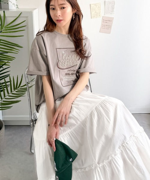 《JaVaジャバコラボ》シンプル派にも推したい！綿100％グラフィック刺繍Tシャツ（半袖） jv1050356