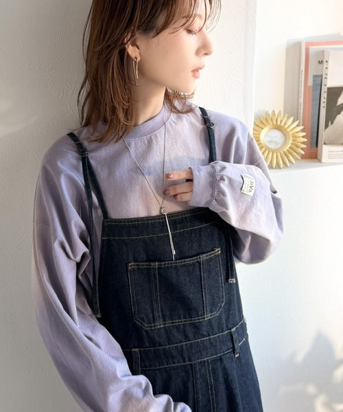 《JaVaジャバコラボ》垢抜け！大人のストリートstyleを作る。綿100％スプレーダイ加工オーバーサイズTシャツ（長袖） jv1020358