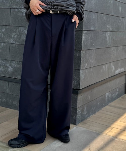 【Classical Origin】「進化系ベーシック。」セミカーブライン ワンタックスラックス／Curved Line One-Tuck Slacks co0780001