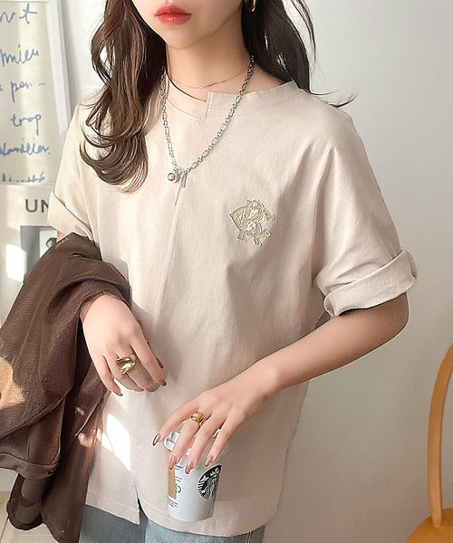 《JaVaジャバコラボ》綿100％!こだわり満載の自信アイテム☆切替BODYロゴTシャツ（半袖） jv1330014