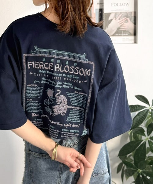 《JaVaジャバコラボ》着るだけで主役級。前後2way刺繍グラフィックオーバーサイズTシャツ jv1260547