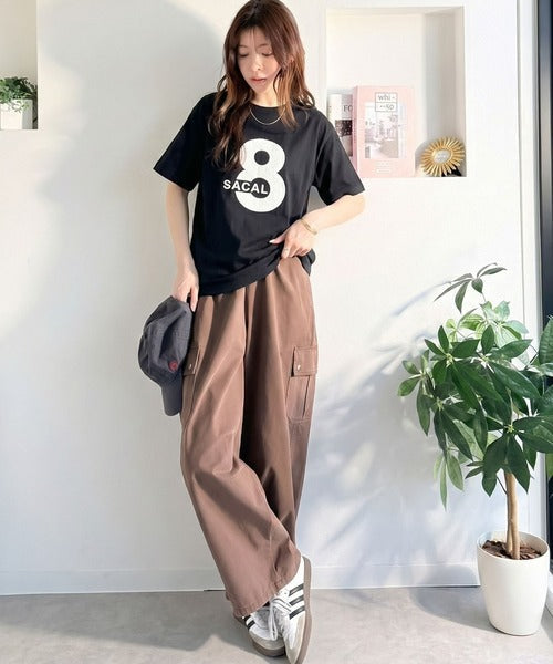 【前後2way】快適素材、立体刺繍がアクセントに♪綿100％デザインナンバリングサガラ刺繍T ce1350008