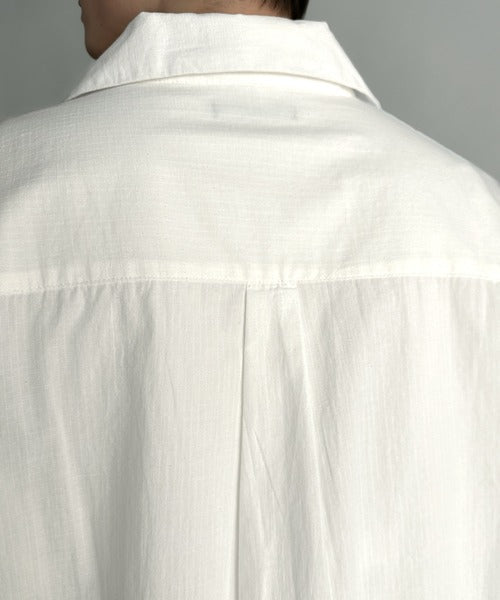 Cotton100%  Ripstop Open Collar Pullover Shirt／コットン100％リップストップ素材オープンカラープルオーバーシャツ co1150012