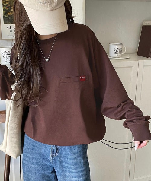 《JaVa ジャバコラボ》シンプルなのに格上げ。綿100％シルケット素材裾ドロストオーバーサイズTシャツ jv1050157