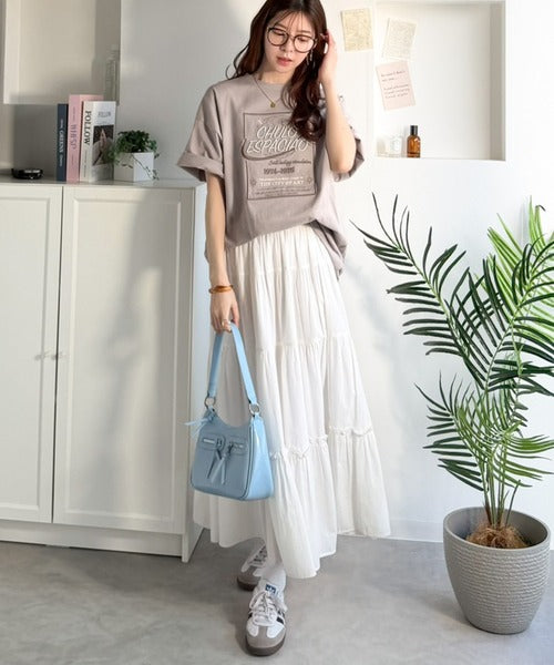 《JaVaジャバコラボ》シンプル派にも推したい！綿100％グラフィック刺繍Tシャツ（半袖） jv1050356