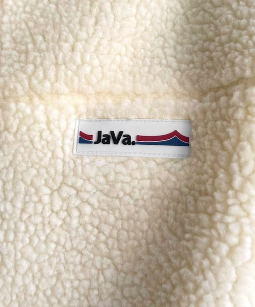 《JaVaジャバコラボ》冷え知らず＆洒落見えアウター。あったかボア異素材切り替えブルゾン jv1240102