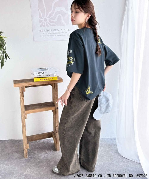【Sanrio characters/サンリオキャラクターズ】大人可愛い！かくれんぼシリーズランダム刺繍ビッグTシャツ（半袖） ce1350003