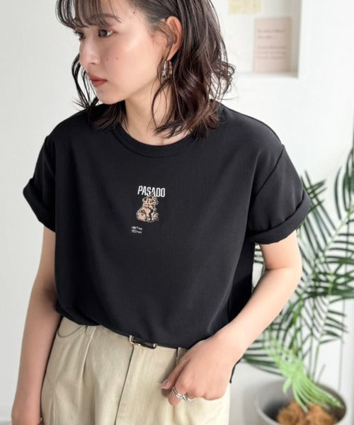 可愛いだけとは言わせない！刺繍コンパクトフライスTシャツアニマルシリーズ（半袖） ce1050360