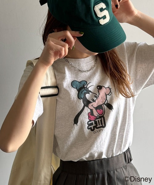 韓国風が今っぽい。ディズニーキャラクターデザイン半袖Tシャツ ce1330036
