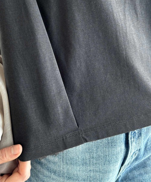 ひんやり素材で涼しく快適に。こなれタックデザインの半袖フレンチスリーブカットソー。（接触冷感機能付き） ce1050264