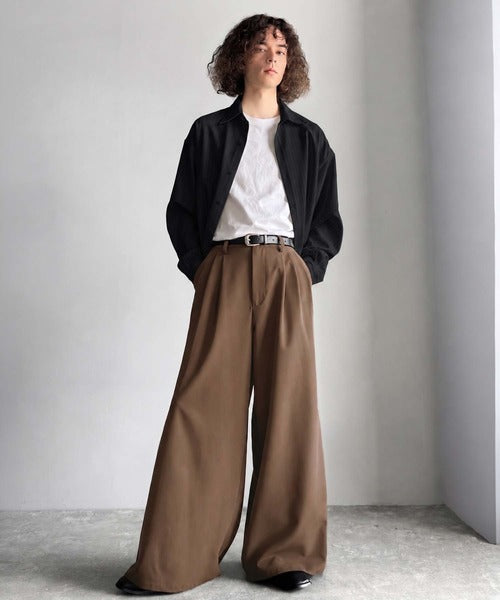 「美しさはタックから。」3タックY2Kスーパーワードスラックス／Three-Tuck Y2K Super Wide Trousers co1150005