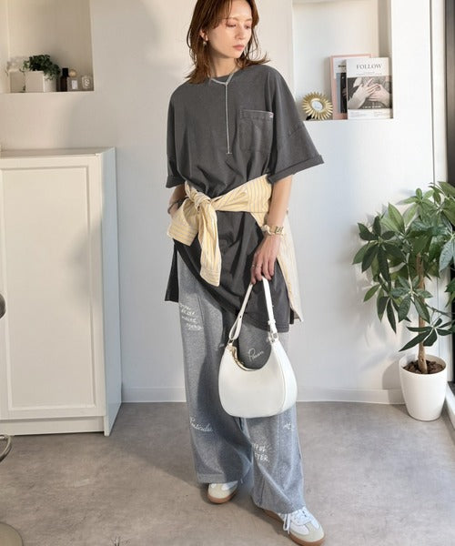 《JaVaジャバコラボ》大人のこなれ感漂う。 綿100％ビッグポケットオーバーサイズTシャツ（半袖） jv1260540