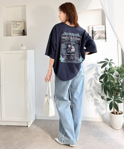 《JaVaジャバコラボ》着るだけで主役級。前後2way刺繍グラフィックオーバーサイズTシャツ jv1260547