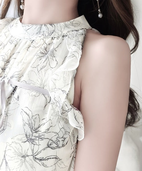 【mily bilet】女性らしさを引き立てるディテールが魅力。アメスリ リボンタイワンピース (ロング丈) mi1019120