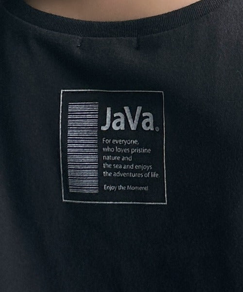 《JaVa ジャバコラボ》大人上級スタイル。メッシュレイヤードバックプリントシャーリングトップス (インナータンクトップセット) jv1260403