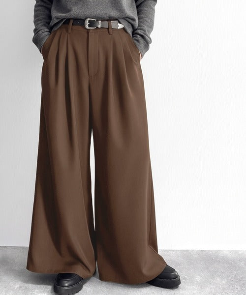 「美しさはタックから。」3タックY2Kスーパーワードスラックス／Three-Tuck Y2K Super Wide Trousers co1150005