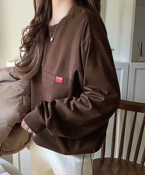 《JaVa ジャバコラボ》シンプルなのに格上げ。綿100％シルケット素材裾ドロストオーバーサイズTシャツ jv1050157