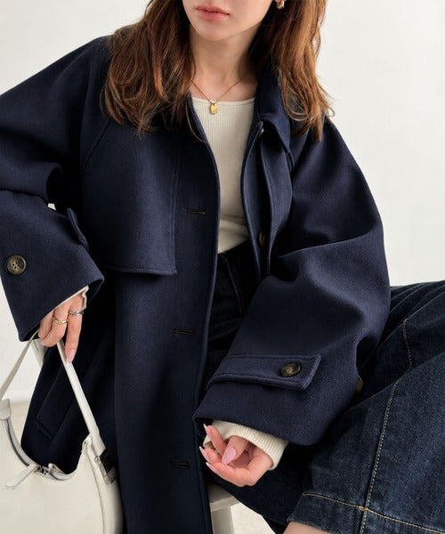 かわいさも、大人っぽさも叶える。着こなし自在の2way仕様が嬉しい♪ミドル丈アレンジコート ce1240094