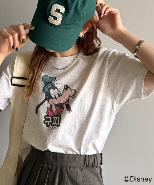 韓国風が今っぽい。ディズニーキャラクターデザイン半袖Tシャツ ce1330036