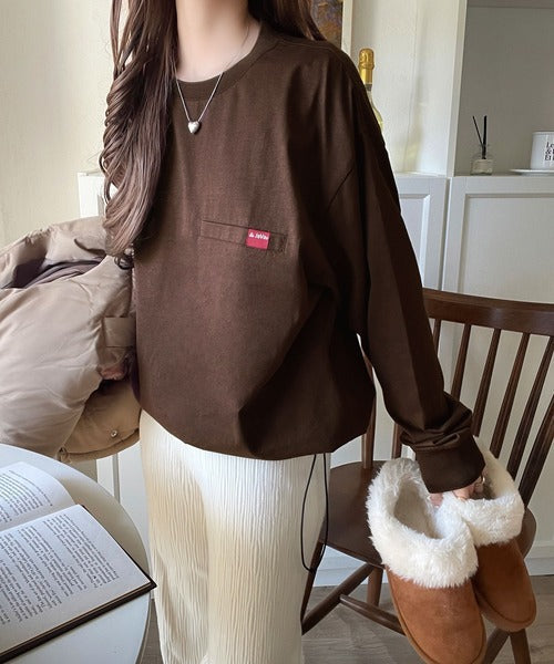 《JaVa ジャバコラボ》シンプルなのに格上げ。綿100％シルケット素材裾ドロストオーバーサイズTシャツ jv1050157
