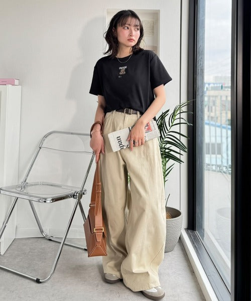 可愛いだけとは言わせない！刺繍コンパクトフライスTシャツアニマルシリーズ（半袖） ce1050360