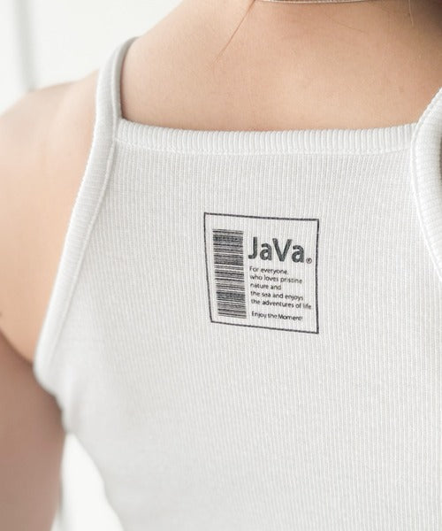 《JaVa ジャバコラボ》“背中で魅せる”。バックプリント使いアメスリキャミソール jv1020279