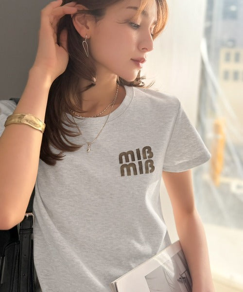 【mily bilet】スタイルよく、着心地いい。絶対使えるシンプルT♪ワッペンコンパクトTシャツ（半袖） mi1329084