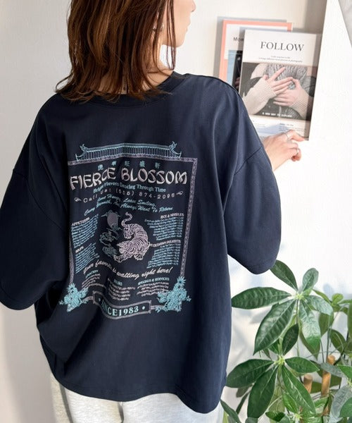 《JaVaジャバコラボ》着るだけで主役級。前後2way刺繍グラフィックオーバーサイズTシャツ jv1260547