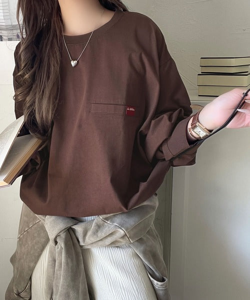《JaVa ジャバコラボ》シンプルなのに格上げ。綿100％シルケット素材裾ドロストオーバーサイズTシャツ jv1050157