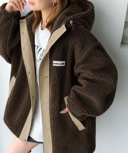 《Javaジャバコラボ》レトロスポーツで最旬コーデ。スタンドフードボアアウター jv1240016