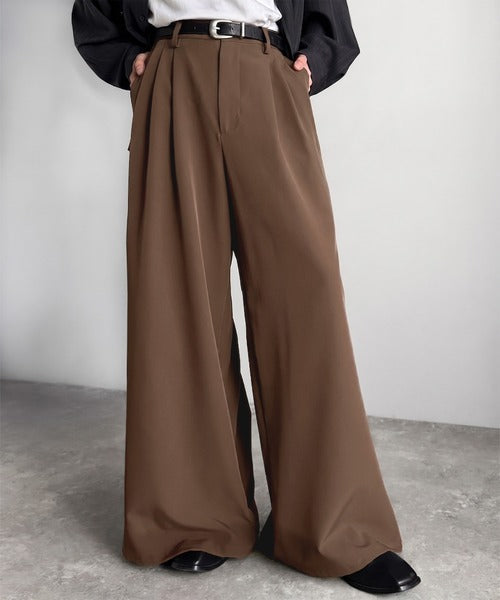 「美しさはタックから。」3タックY2Kスーパーワードスラックス／Three-Tuck Y2K Super Wide Trousers co1150005