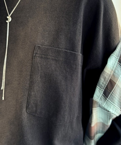《JaVaジャバコラボ》垢抜け！大人のストリートstyleを作る。綿100％スプレーダイ加工オーバーサイズTシャツ（長袖） jv1020358