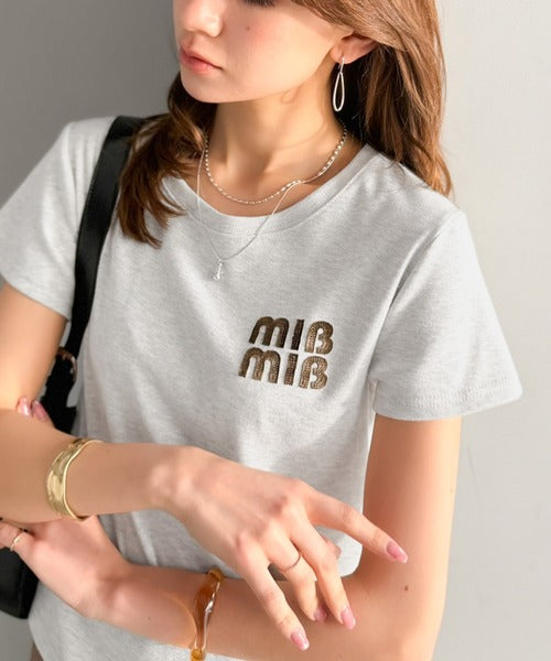 【mily bilet】スタイルよく、着心地いい。絶対使えるシンプルT♪ワッペンコンパクトTシャツ（半袖） mi1329084