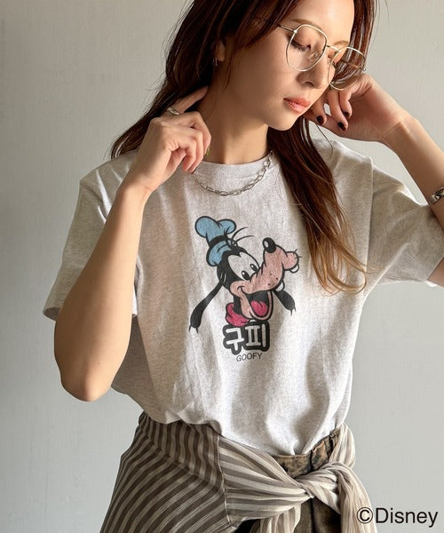 韓国風が今っぽい。ディズニーキャラクターデザイン半袖Tシャツ ce1330036