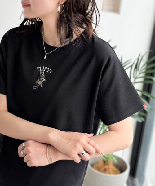 可愛いだけとは言わせない！刺繍コンパクトフライスTシャツアニマルシリーズ（半袖） ce1050360