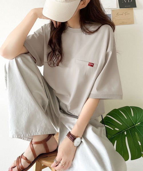 《JaVa ジャバコラボ》シンプルなのに格上げ。綿100％シルケット素材裾ドロストオーバーサイズTシャツ jv1050157