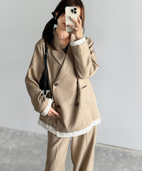 【mily bilet】キレイ目ガーリーの大定番◎コーデに映えるこっくりカラー♪リボン使いワイドスラックス mi1329033