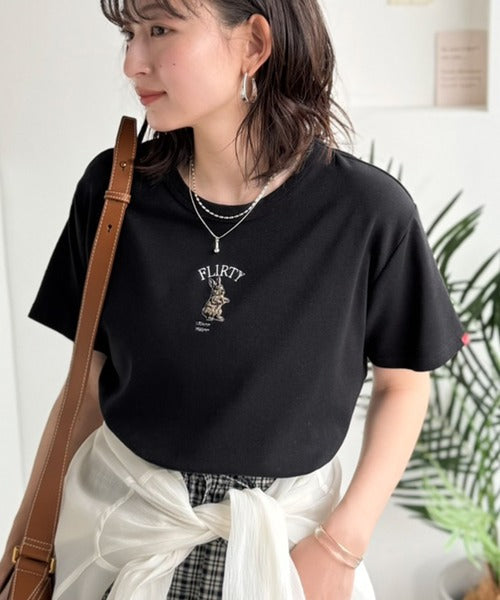 可愛いだけとは言わせない！刺繍コンパクトフライスTシャツアニマルシリーズ（半袖） ce1050360