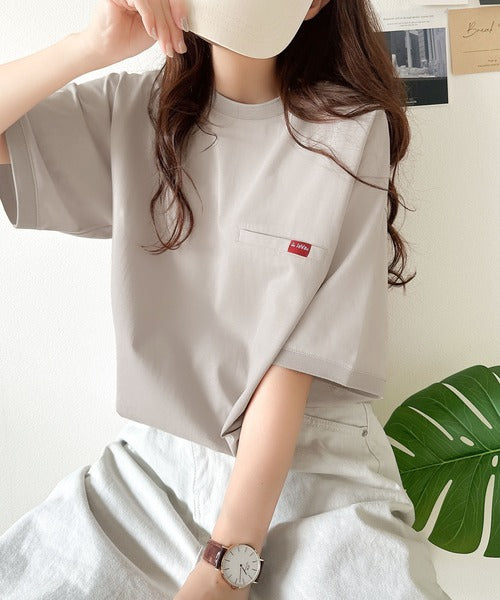 《JaVa ジャバコラボ》シンプルなのに格上げ。綿100％シルケット素材裾ドロストオーバーサイズTシャツ jv1050157