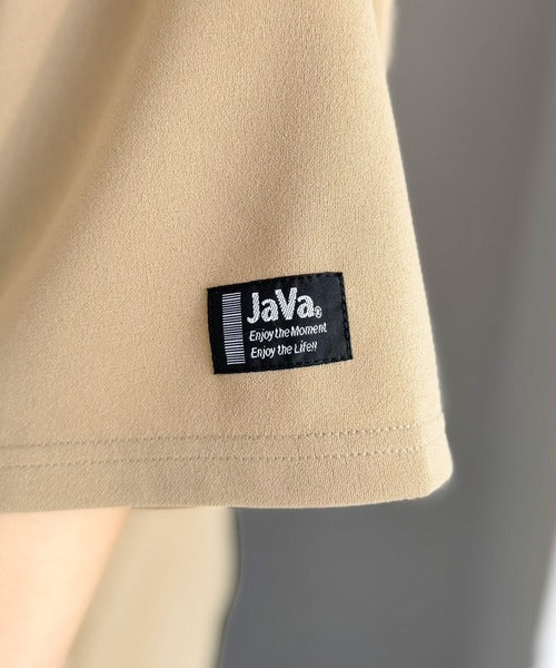 《JaVaジャバコラボ》【接触冷感・UVカット機能付き】シャリ生地で夏も快適！胸刺繍 梨地カットジョーゼットTシャツ（オーバーサイズ） jo1010057