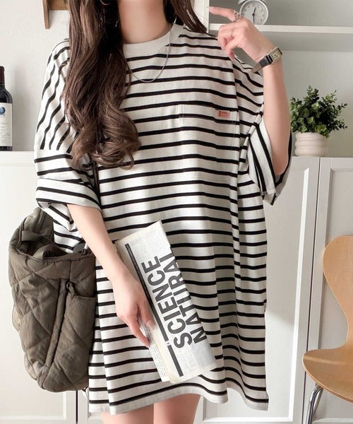 《JaVaジャバコラボ》大人のこなれ感漂う。 綿100％ビッグポケットオーバーサイズTシャツ（半袖） jv1260540