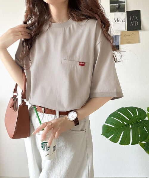 《JaVa ジャバコラボ》シンプルなのに格上げ。綿100％シルケット素材裾ドロストオーバーサイズTシャツ jv1050157