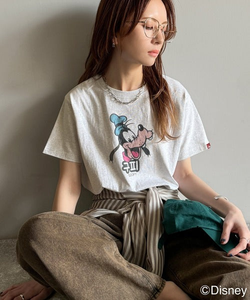韓国風が今っぽい。ディズニーキャラクターデザイン半袖Tシャツ ce1330036