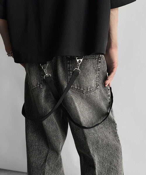 Belt Design Transformable Cropped T-Shirt／脱着式ベルトデザインショート丈Tシャツ co1150015